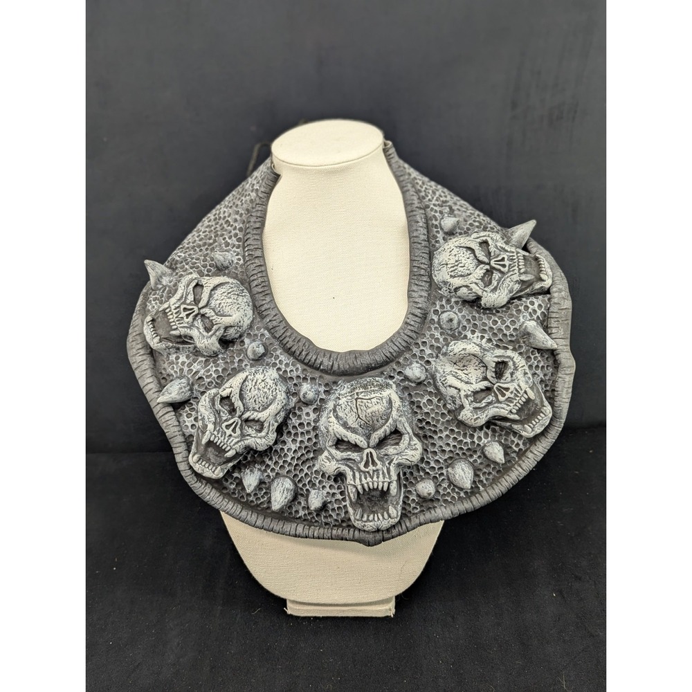 Vintage Rubie's Costume Co Inc Latex Skull & Spikes Collar Halloween Horror